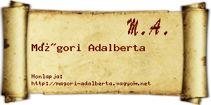 Mágori Adalberta névjegykártya